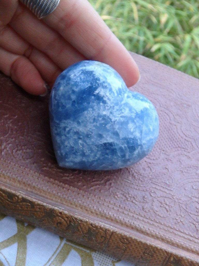 Adorable Puffy Blue Calcite Heart - Earth Family Crystals