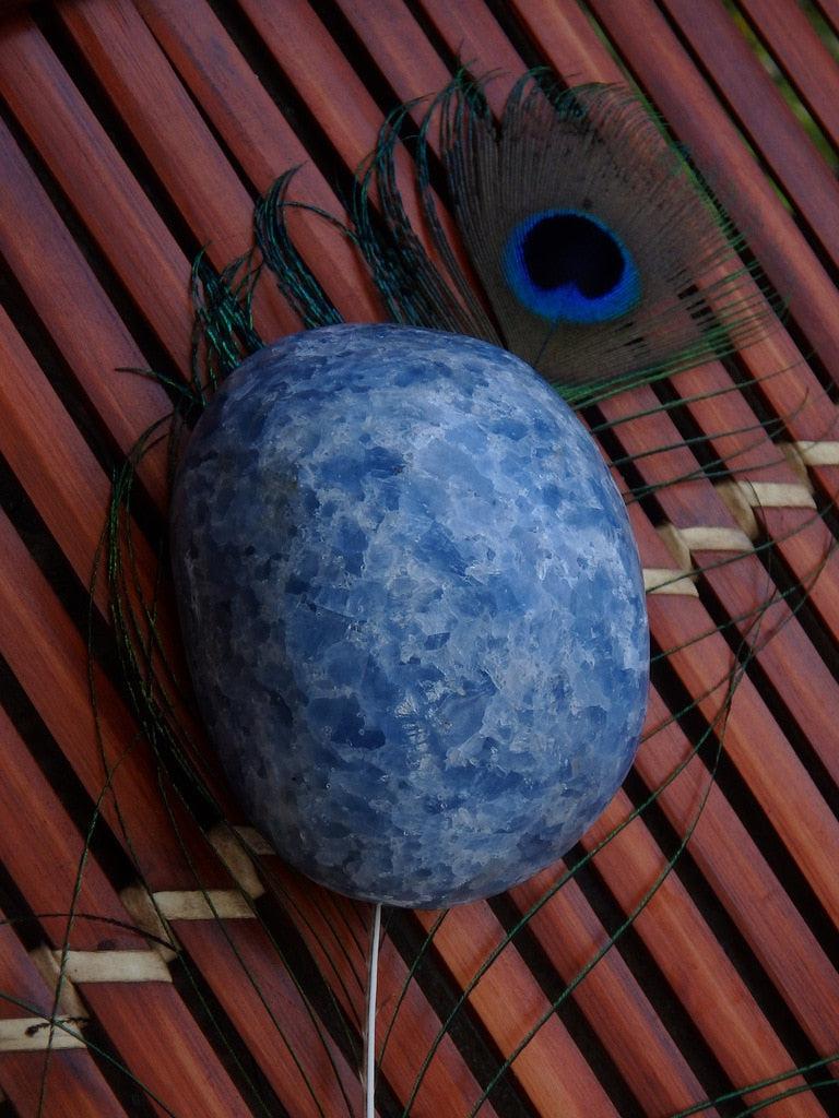 Relaxing Vibes~Blue Calcite Palm Stone - Earth Family Crystals