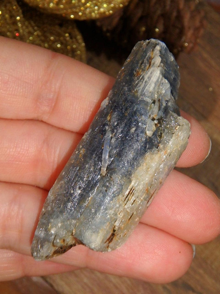 Gemmy Raw Blue Kyanite Point - Earth Family Crystals