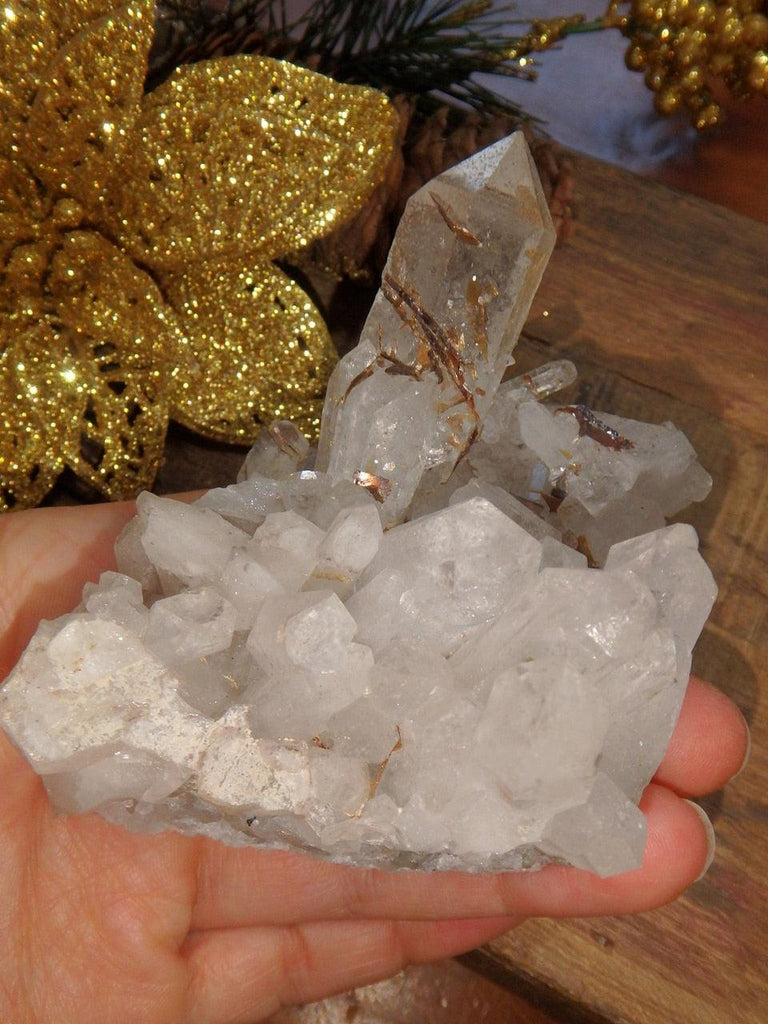 Large & Chunky Brazilian Brookite Quartz Display Cluster - Earth Family Crystals