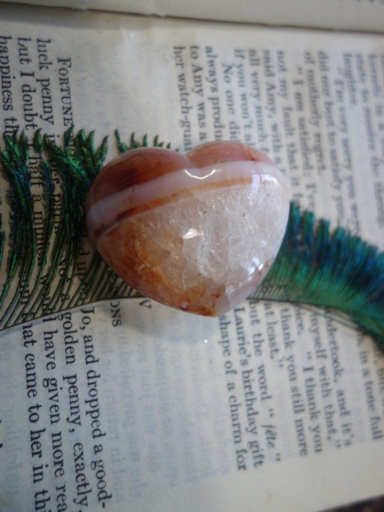 Adorable Small Carnelian Love Heart Hand Held Specimen - Earth Family Crystals