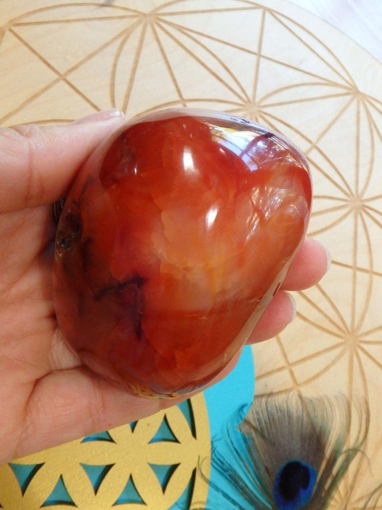 Fire Red Carnelian Specimen with Huge Caves - Earth Family Crystals