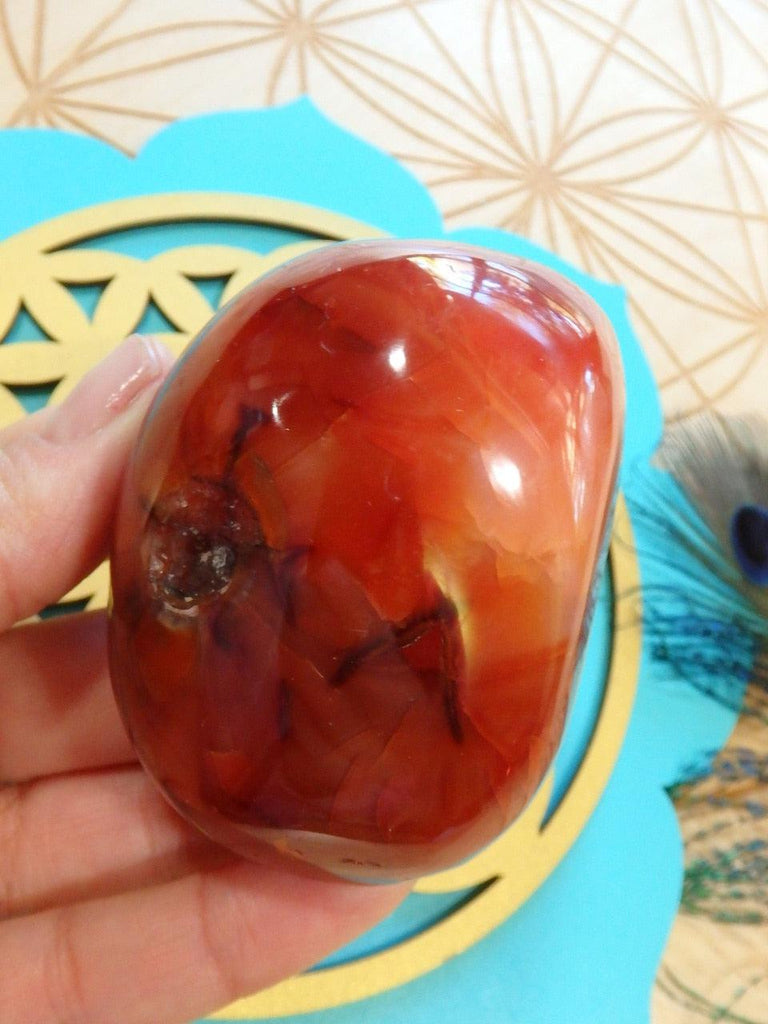 Fire Red Carnelian Specimen with Huge Caves - Earth Family Crystals