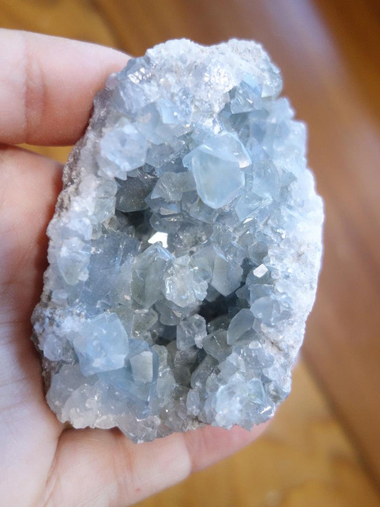 Stunning Blue Twinkle Celestite Geode - Earth Family Crystals