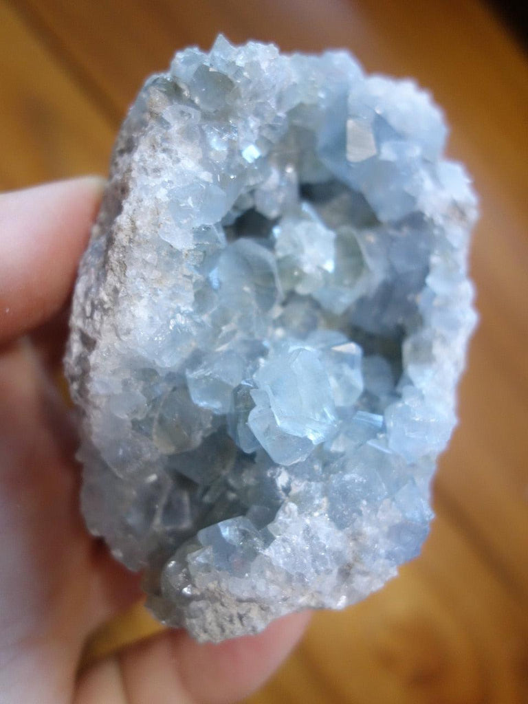 Stunning Blue Twinkle Celestite Geode - Earth Family Crystals
