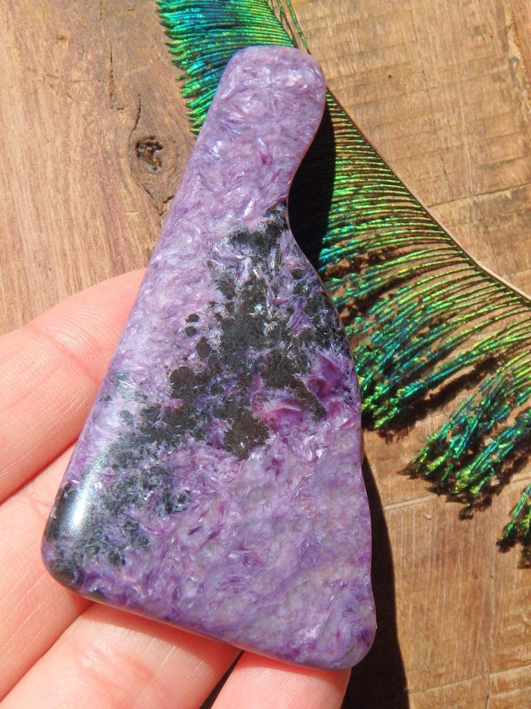 Fabulous Silky Purple Charoite Flat Specimen (Perfect for Body Layouts) - Earth Family Crystals