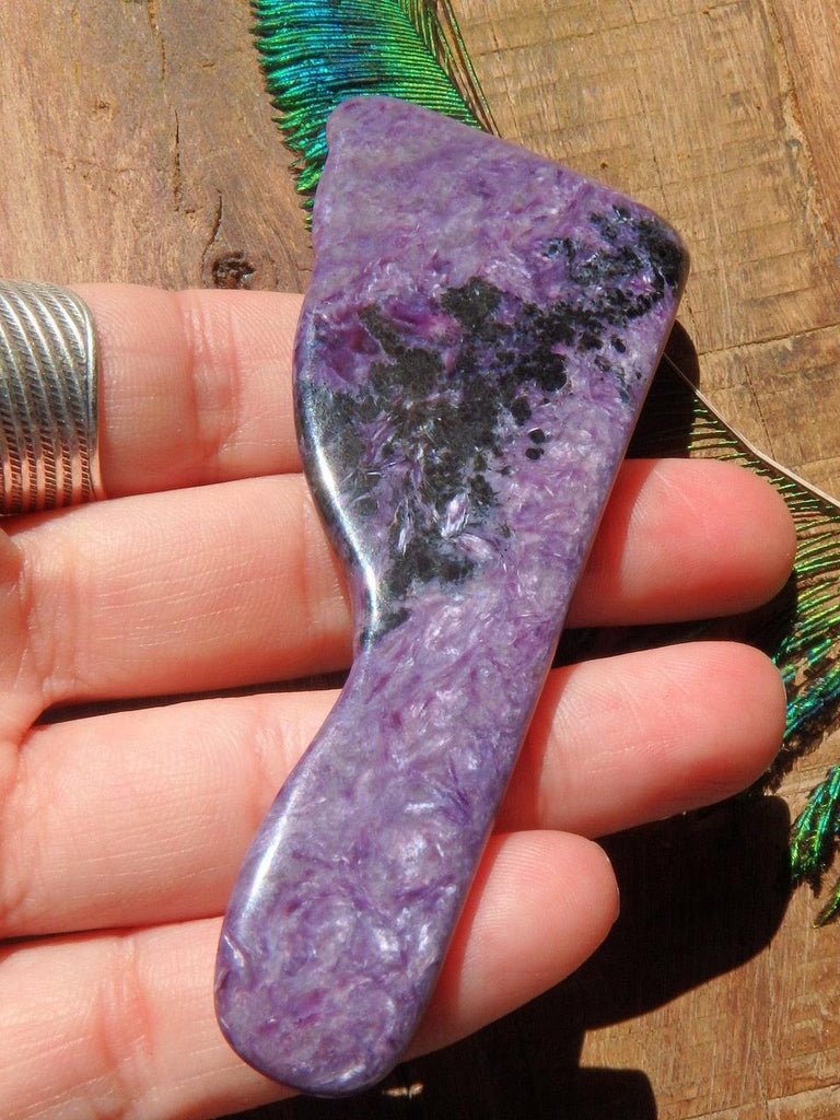Fabulous Silky Purple Charoite Flat Specimen (Perfect for Body Layouts) - Earth Family Crystals