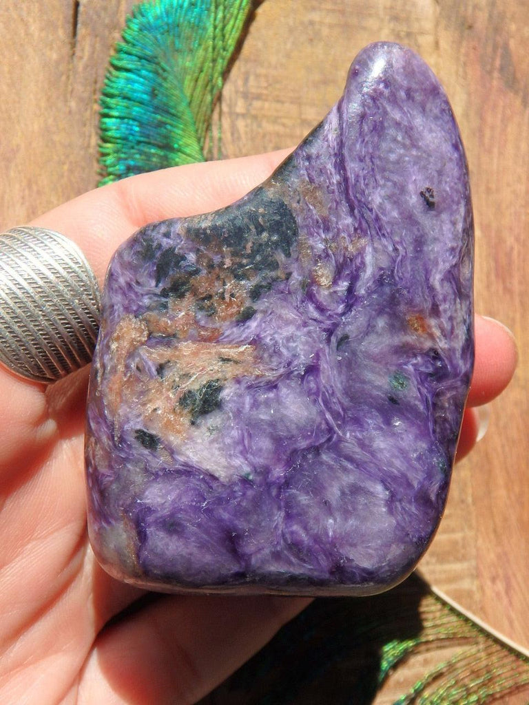 RESERVED FOR KIMBERLEY! Gorgeous Deep Silky Purple Large Charoite Polished Specimen - Earth Family Crystals