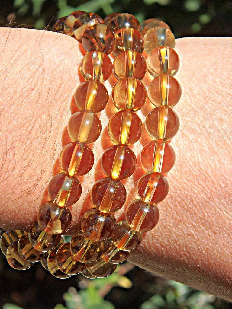 Natural Sunny Golden Citrine Stretchy Bracelet - Earth Family Crystals