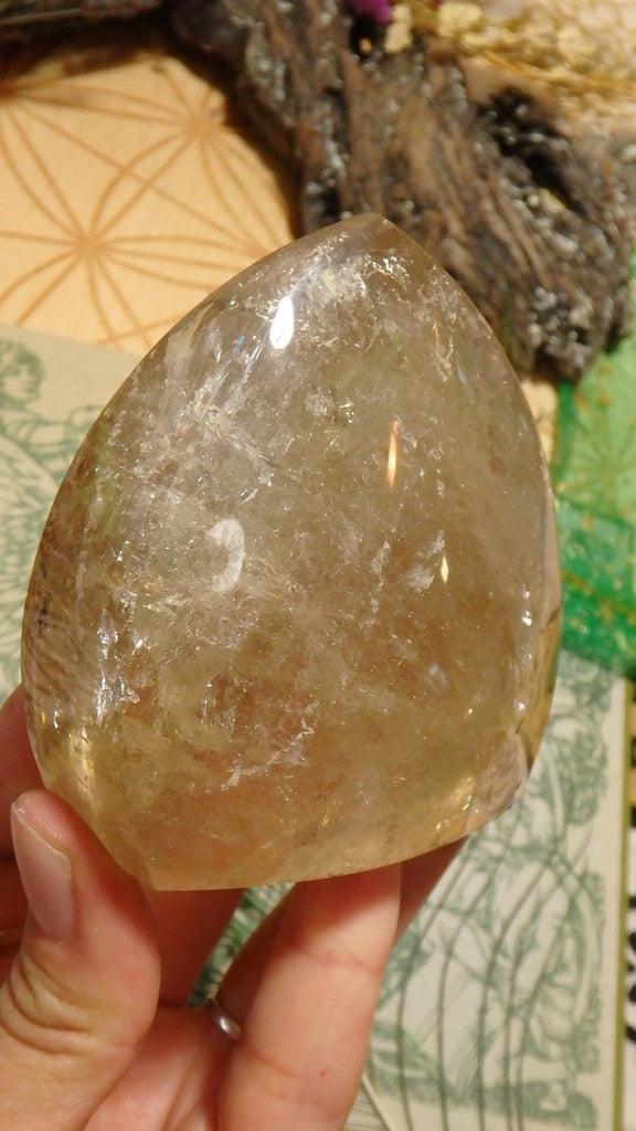 Natural Citrine Flame Carving - Earth Family Crystals