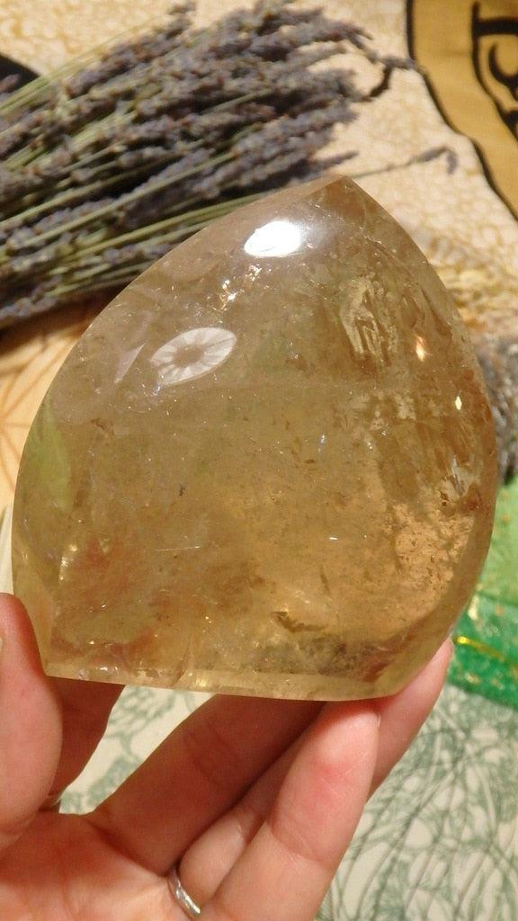 Natural Citrine Flame Carving - Earth Family Crystals