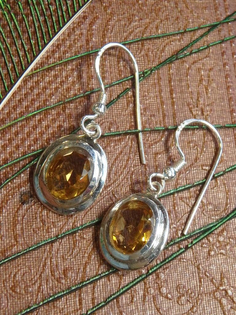 Faceted Citrine Earrings In Sterling Silver - Earth Family Crystals
