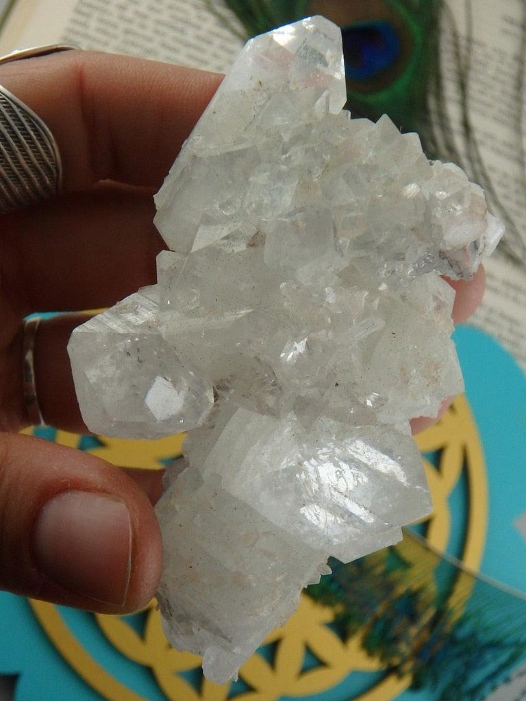 High Vibration Sparkly Clear Apophyllite Specimen From India - Earth Family Crystals