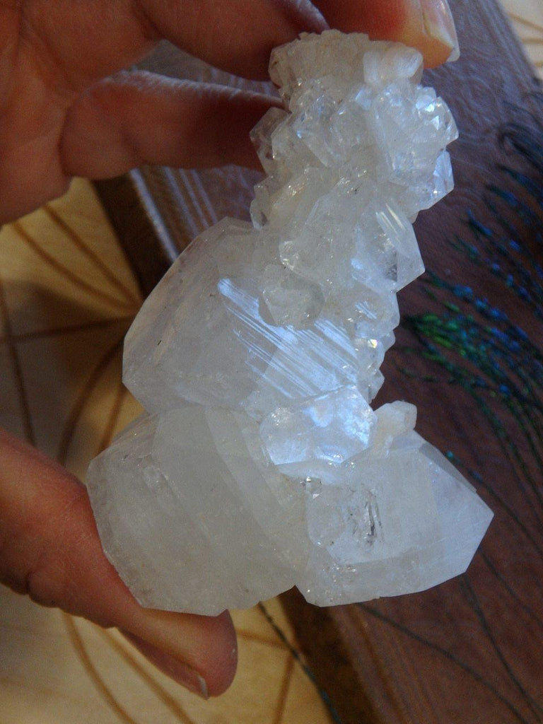 Absolutely Stunning Clear Apophyllite With Pink Stilbite Inclusions - Earth Family Crystals