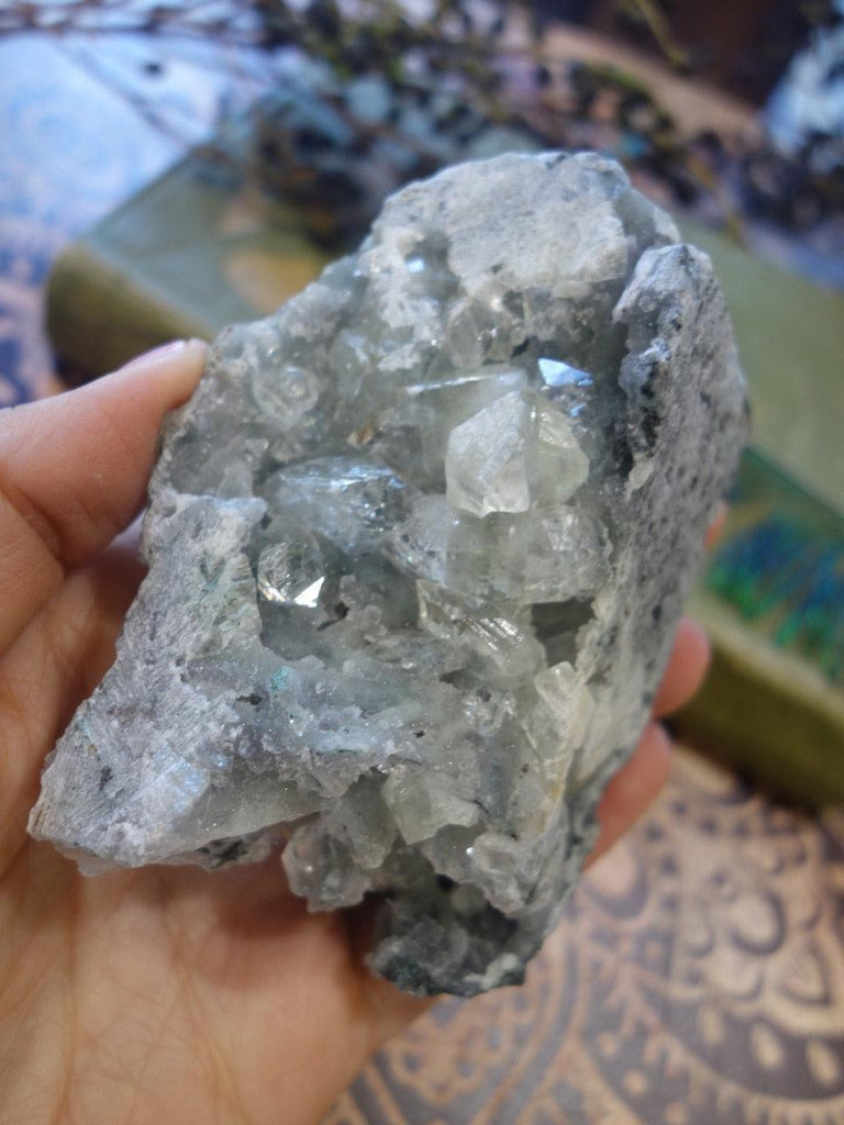 Incredible Double Sided Beauty! Clear Apophyllite Geode Cluster - Earth Family Crystals