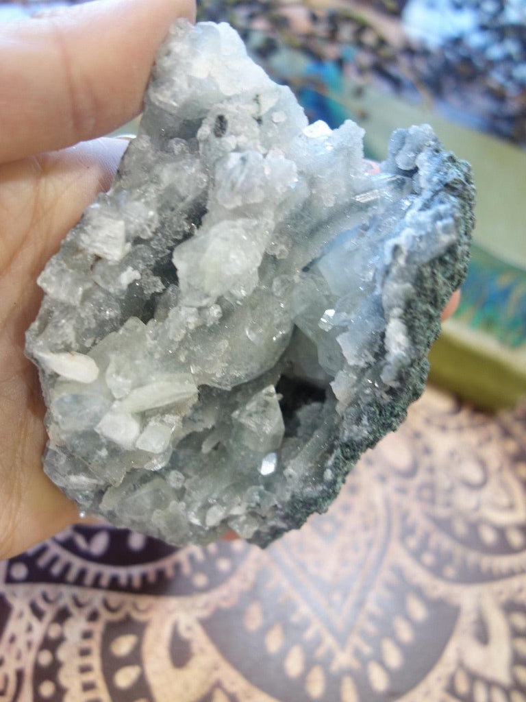 Incredible Double Sided Beauty! Clear Apophyllite Geode Cluster - Earth Family Crystals