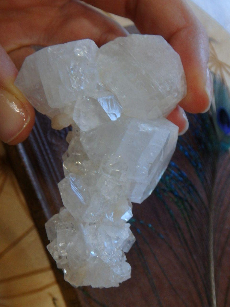 Absolutely Stunning Clear Apophyllite With Pink Stilbite Inclusions - Earth Family Crystals
