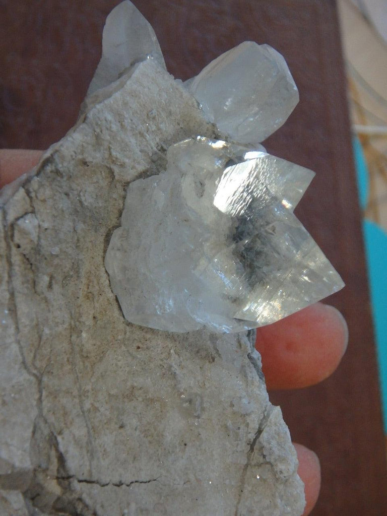 Unique Rainbow & Self Healing Clear Calcite From Mexico - Earth Family Crystals