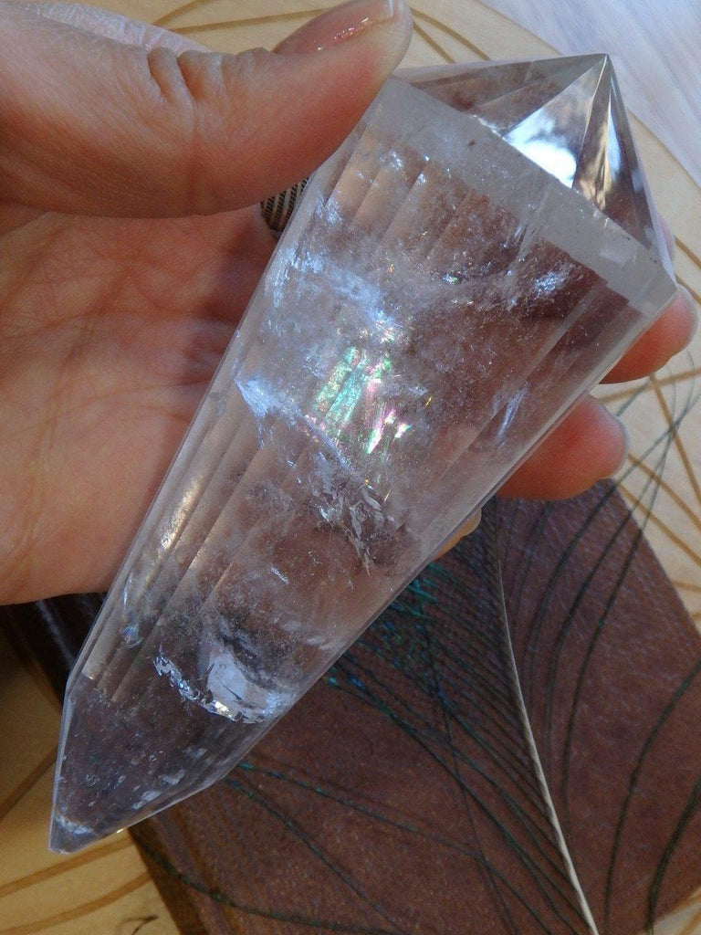 Chunky Vogel Style Clear Quartz Wand  (REDUCED) - Earth Family Crystals