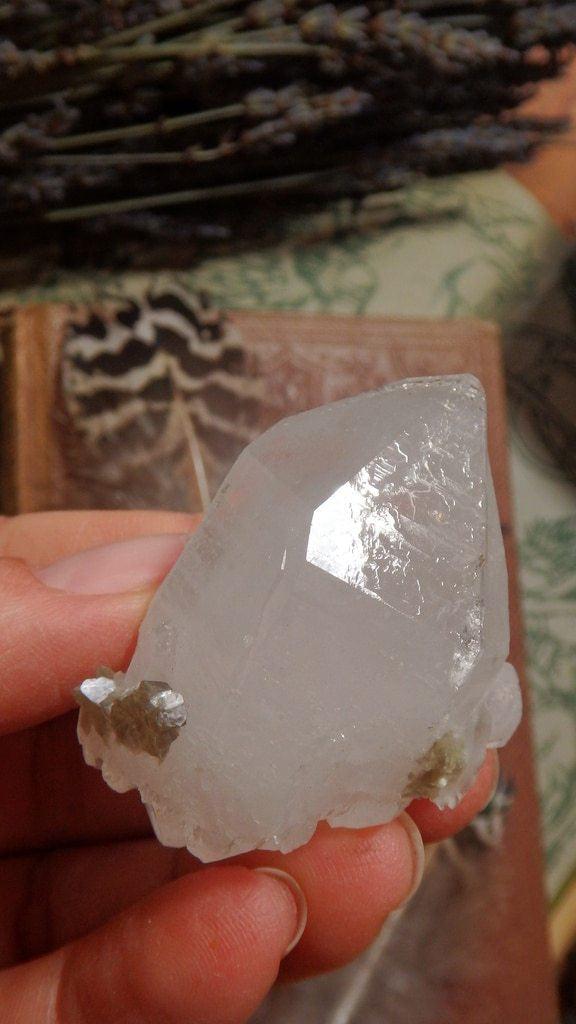 Double Terminated Elestial Quartz & Muscovite Specimen - Earth Family Crystals