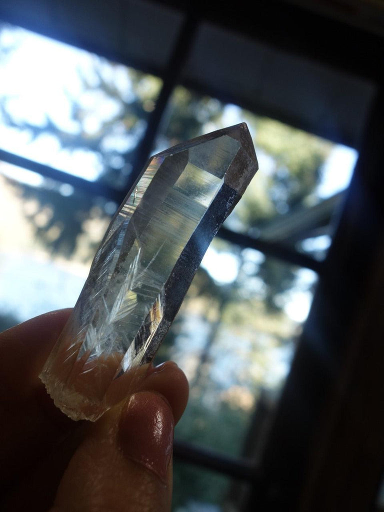 Standing Ice Clear Arkansas Clear Quartz Point - Earth Family Crystals