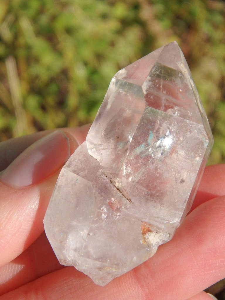 Brilliant Clear Quartz Hand Held Point - Earth Family Crystals