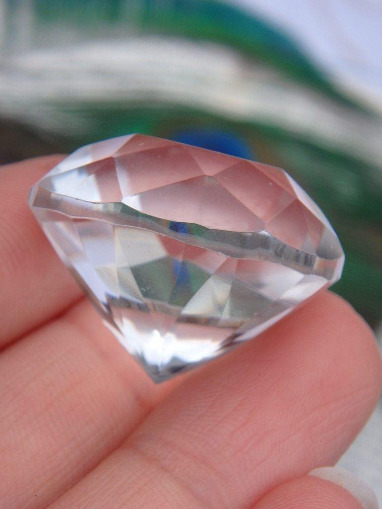 Amazing Faceted Diamond Shaped Clear Quartz Specimen - Earth Family Crystals