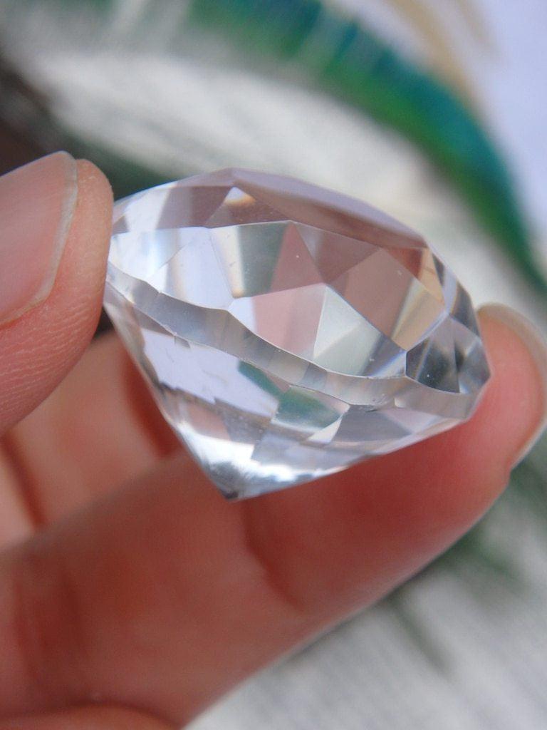 Amazing Faceted Diamond Shaped Clear Quartz Specimen - Earth Family Crystals