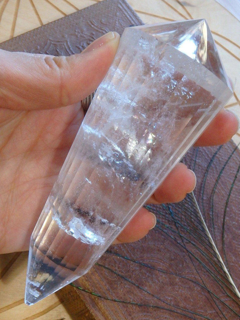 Chunky Vogel Style Clear Quartz Wand  (REDUCED) - Earth Family Crystals