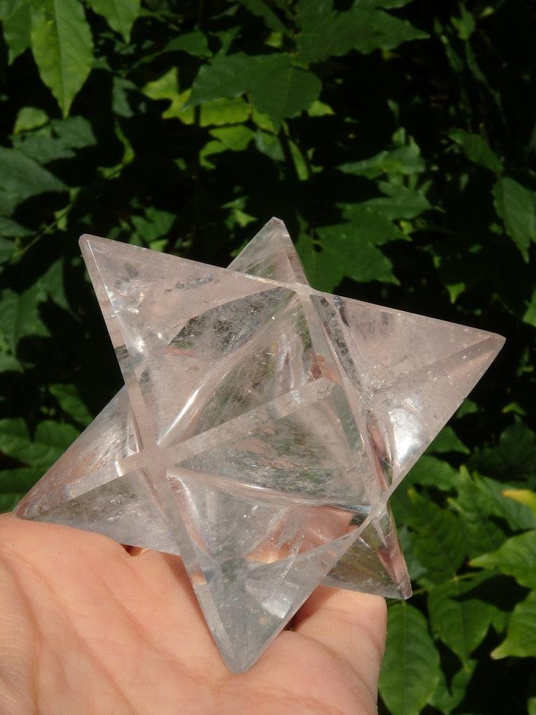 Fabulous Large Clear Quartz Merkaba Carving Specimen - Earth Family Crystals