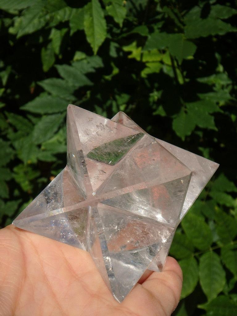 Fabulous Large Clear Quartz Merkaba Carving Specimen - Earth Family Crystals