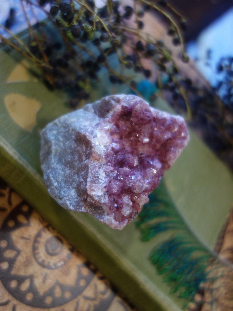Vibrant Pink Druzy Cobaltine Calcite Natural Specimen - Earth Family Crystals