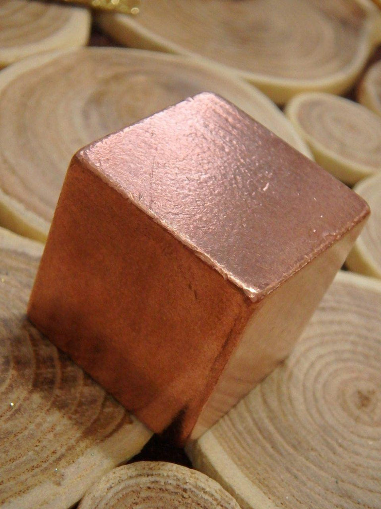 Dense & Shiny Copper Cube Carving - Earth Family Crystals