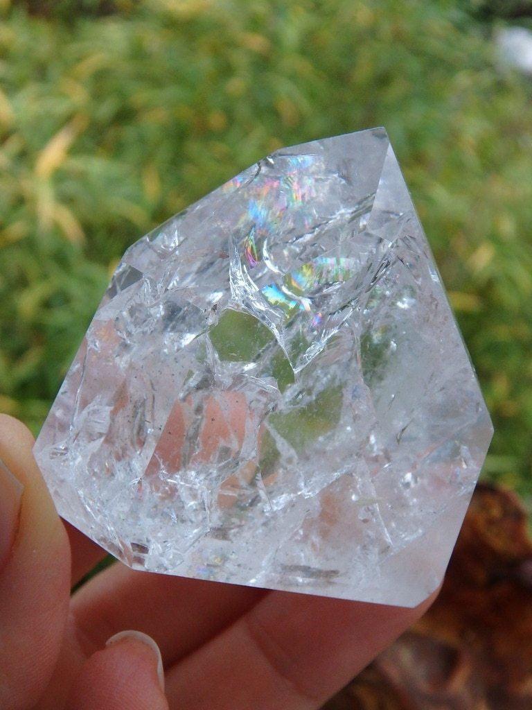 Big Rainbows Crackle Quartz Generator From Brazil - Earth Family Crystals