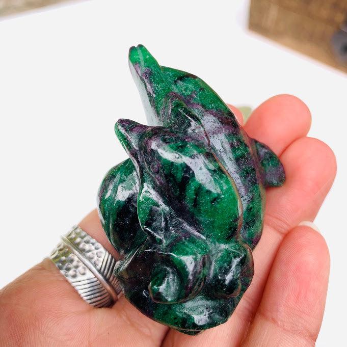 Ruby Zoisite Double Dolphin Standing Display Carving *REDUCED* - Earth Family Crystals
