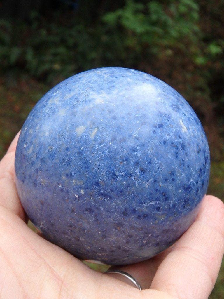 Divine Dotted Blue XL Dumortierite Sphere - Earth Family Crystals
