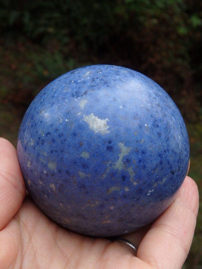 Divine Dotted Blue XL Dumortierite Sphere - Earth Family Crystals