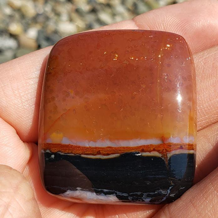 Shiny Ocean Jasper Chunky Cabochon Ideal for Crafting - Earth Family Crystals