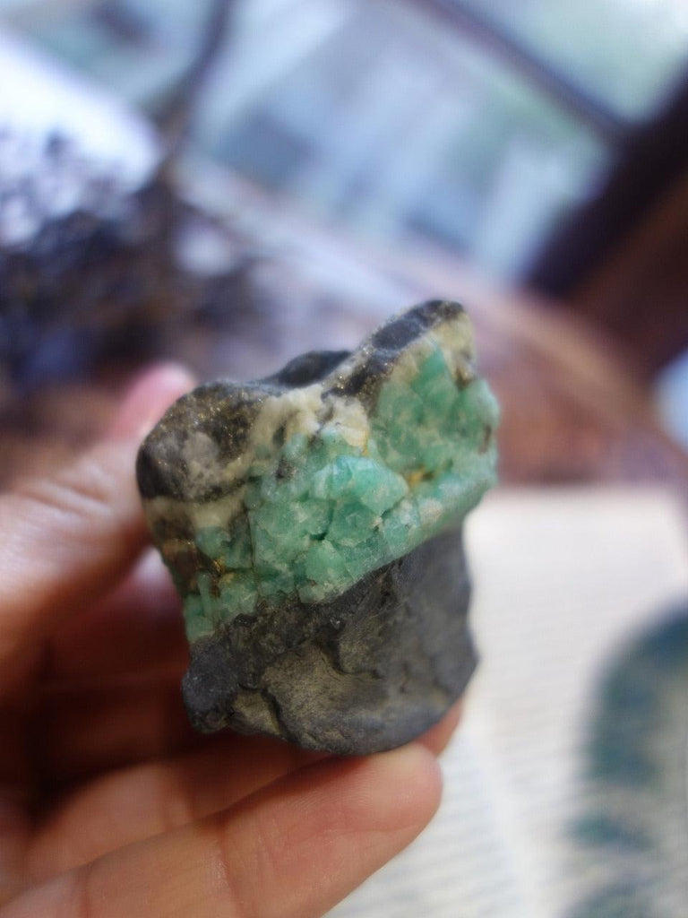 Fantastic Chunky Emerald & Pyrite Raw Specimen - Earth Family Crystals