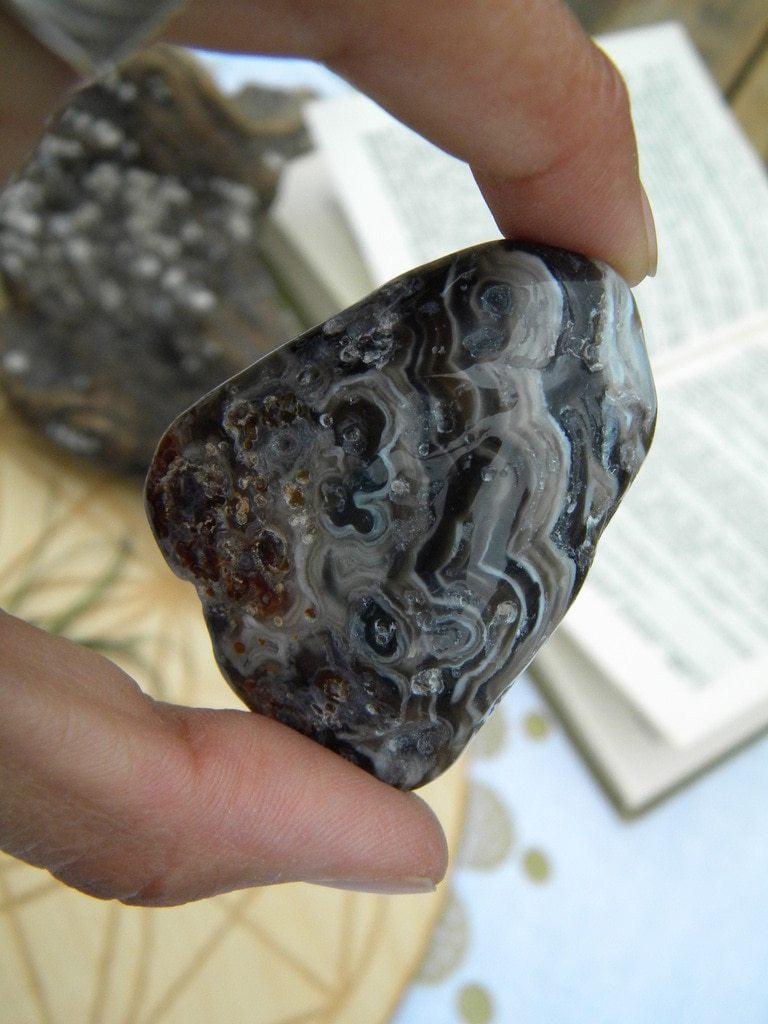 Ancient Water Inclusions~ Enhydro Agate Nodule Polished Specimen - Earth Family Crystals