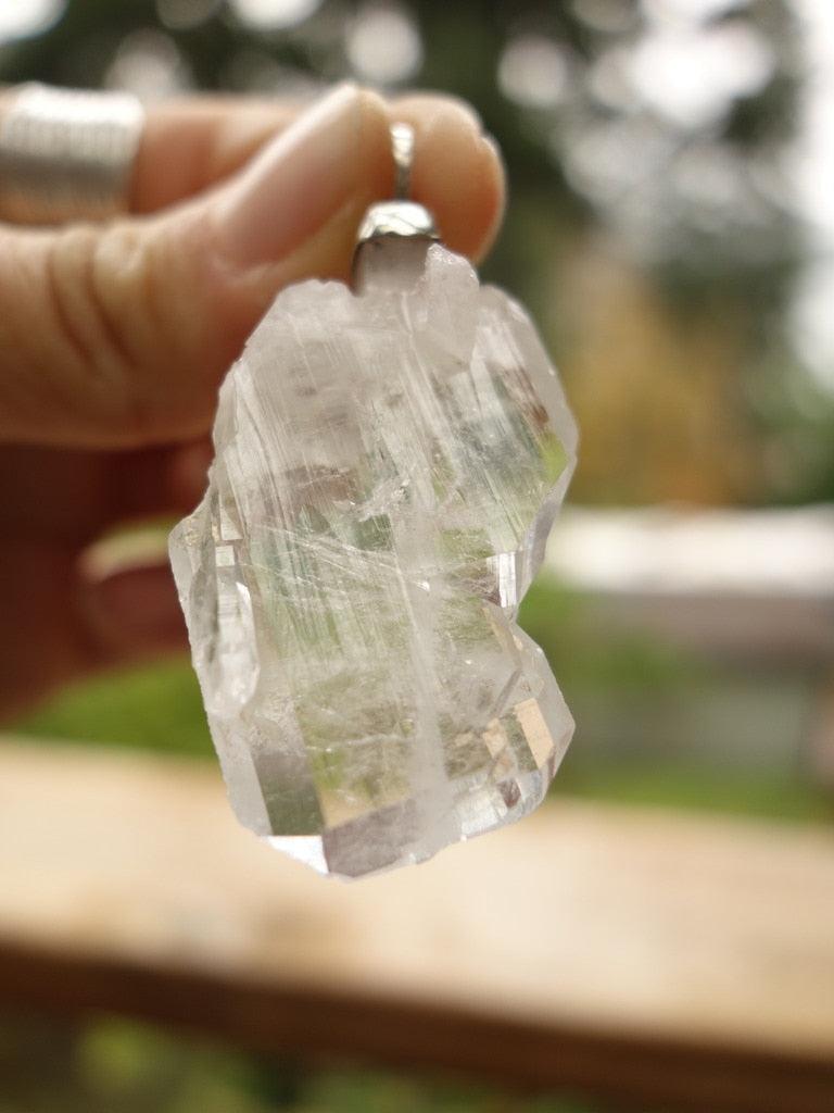Reserved For Danielle G. Delightful Natural Faden Quartz Pendant In Sterling Silver (Includes Silver Chain) - Earth Family Crystals