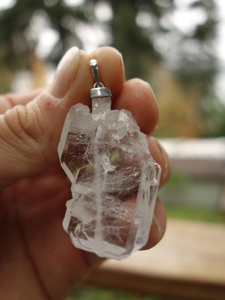 Reserved For Danielle G. Delightful Natural Faden Quartz Pendant In Sterling Silver (Includes Silver Chain) - Earth Family Crystals