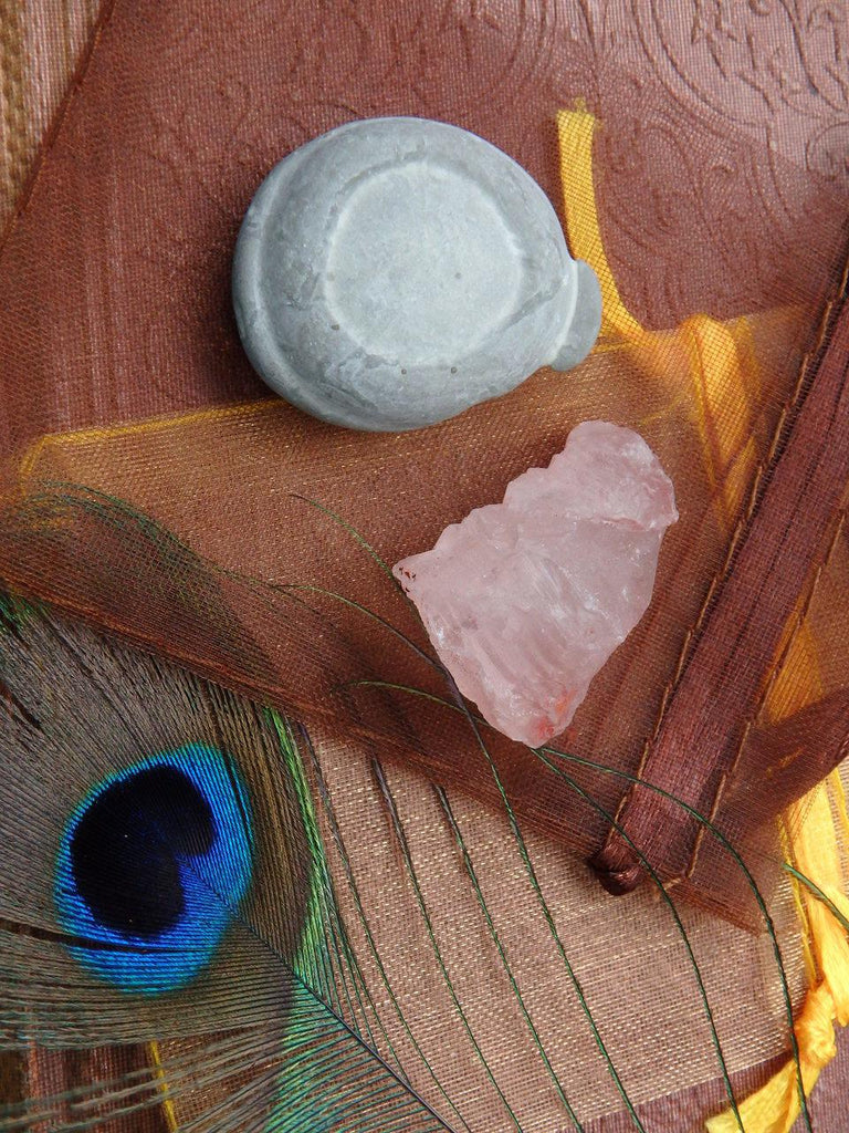 The Ultimate Unique Crystal Set~ Small Pink Nirvana Ice Quartz & Mini Fairy Stone Set - Earth Family Crystals