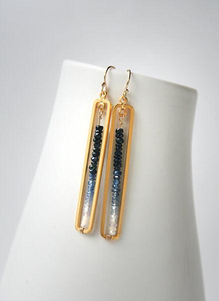 *PRE-ORDER* Sapphire Ombre Handmade 14K Gold Fill Earrings - Earth Family Crystals