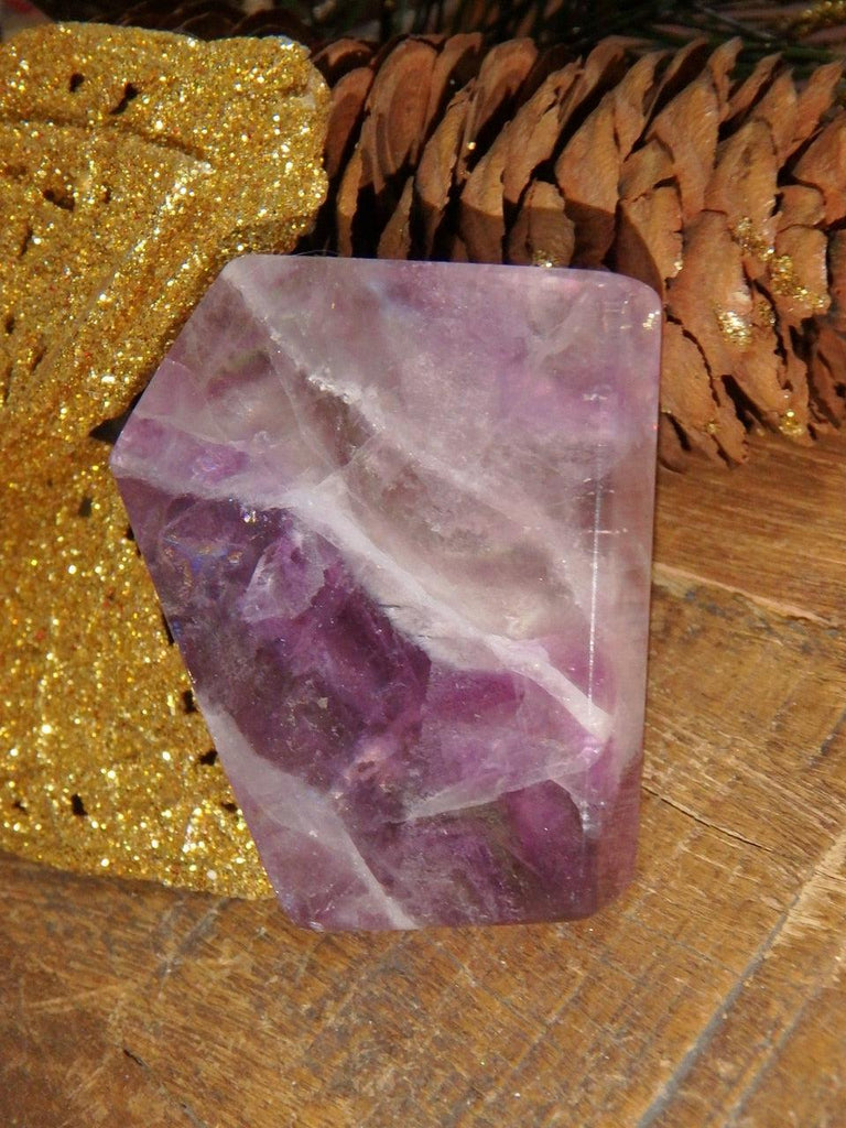Royal Purple Fluorite Free-Form Polished Specimen - Earth Family Crystals