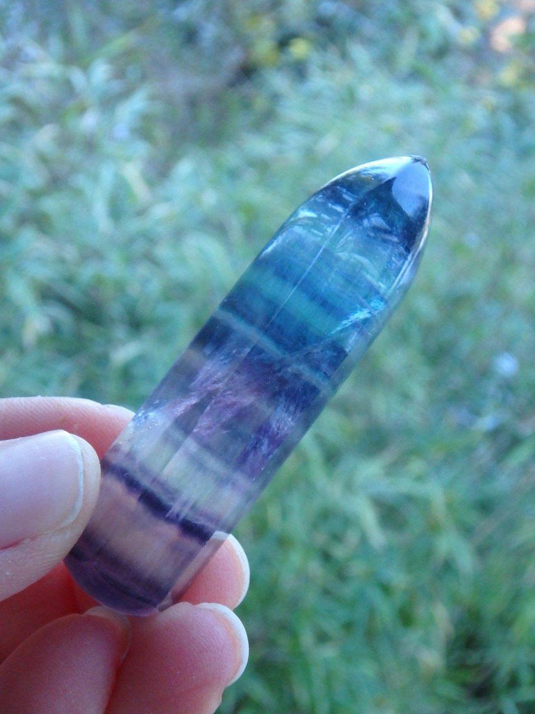 Breathtaking Color Rainbow Fluorite Wand 1 - Earth Family Crystals