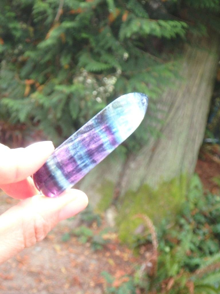 Fantastic Colors Rainbow Fluorite Polished Wand 3 - Earth Family Crystals