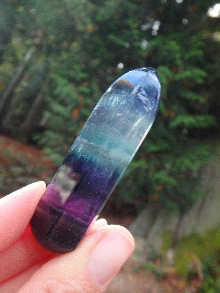 Fantastic Colors Rainbow Fluorite Polished Wand 2 - Earth Family Crystals