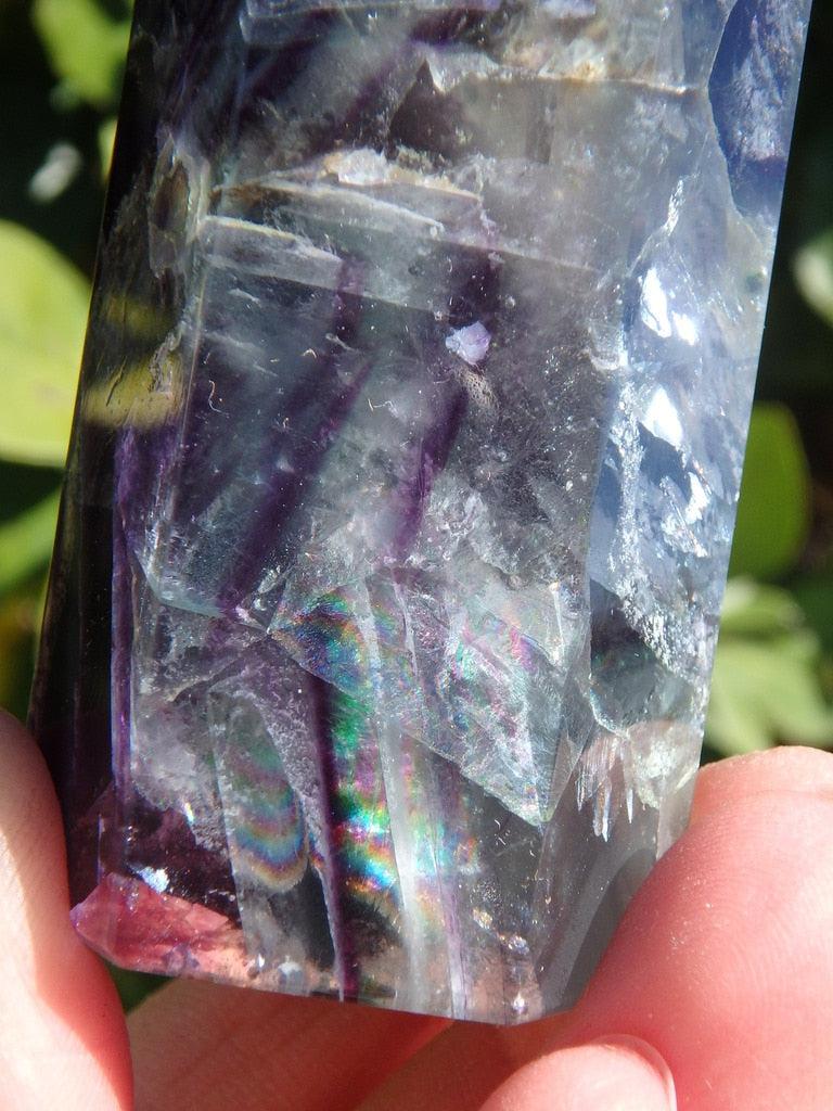 Rainbow Fluorite Tower Specimen 3 - Earth Family Crystals