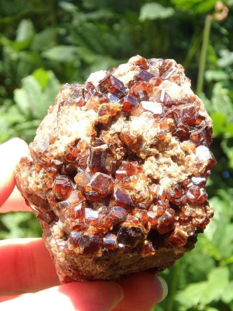 Amazing Chunky Grossular Garnet Specimen - Earth Family Crystals